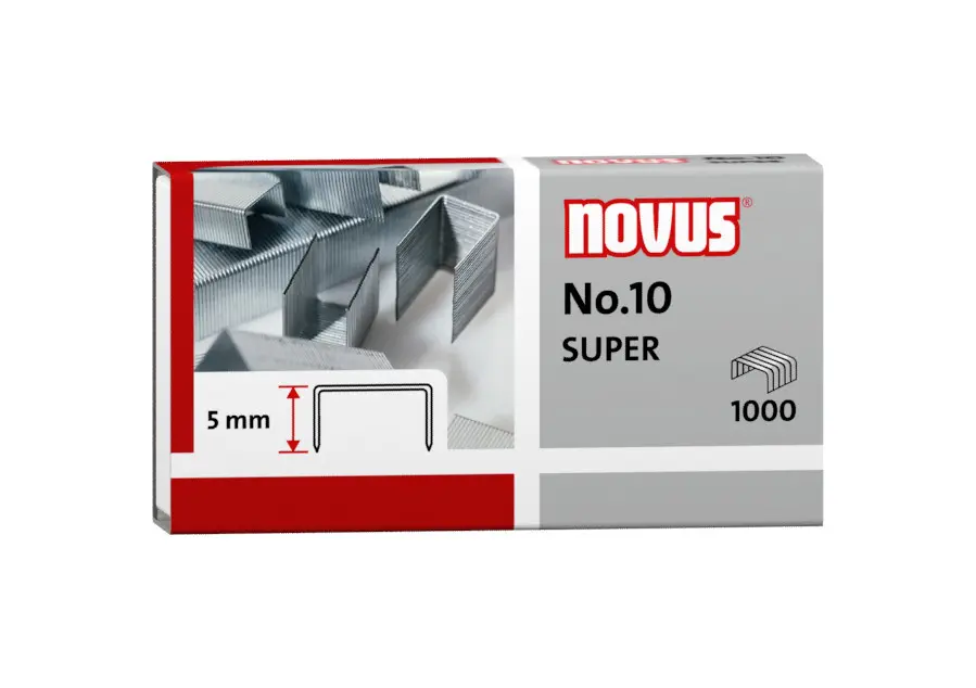 Novus -  Heftklammern No.10 SUPER - Schachtel á 1.000 Stück