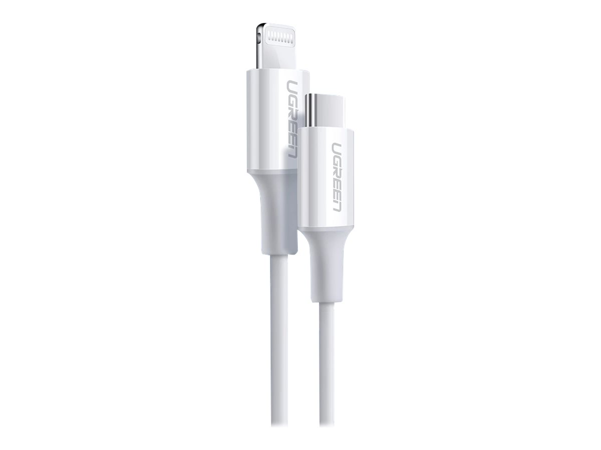 UGREEN - Schnellladekabel USB-C auf Lightning - 480Mbps - 1m - Weiß
