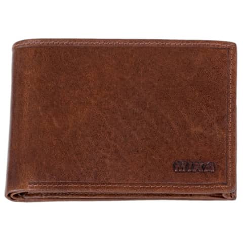 MIKA - Geldbörse Querformat RFID Leder braun