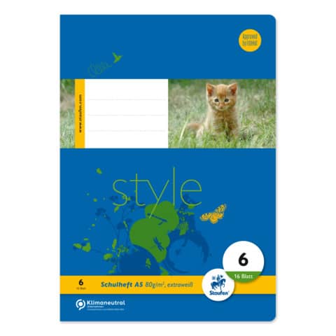 Staufen - Ursus Basic - Heft LIN6 - A5, 16 Blatt, 80 g/qm, blanko