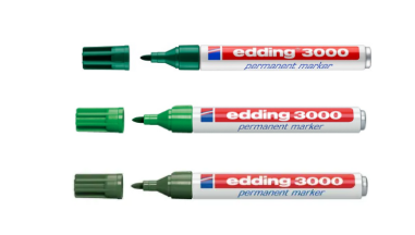 edding - 3000 - grünes Set- grün, hellgrün & olivgrün