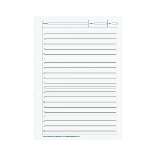 Brunnen - Kieser-Arbeitsblock - A4 - 50 Blatt - Lin. 3 - chlorfrei
