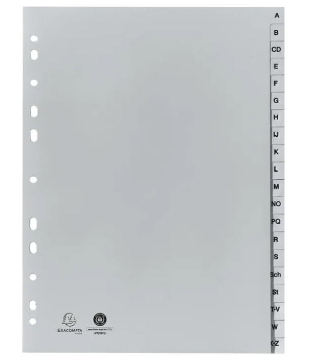Exacompta - Ringbuch-Register - 20 teilig - A bis Z
