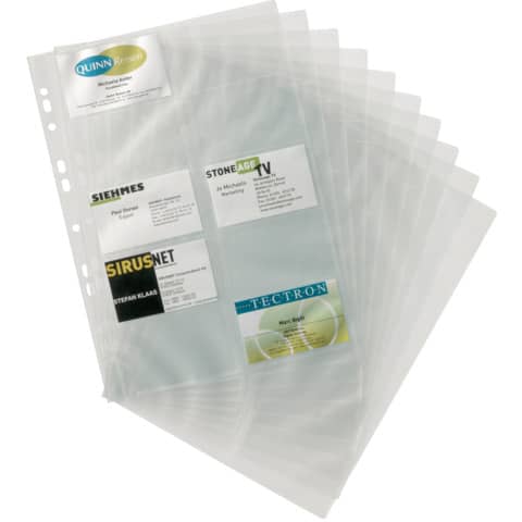 Durable - Visitenkartenhülle für VISIFIX® A4, für 20 Karten 90x57mm, transparent, 10Hüllen/Pg