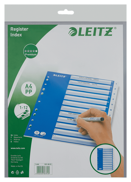 Leitz - Kunststoffregister 1-12