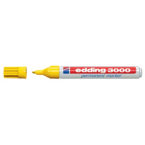 Edding - 3000 Permanentmarker - nachfüllbar, 1,5 - 3 mm, gelb