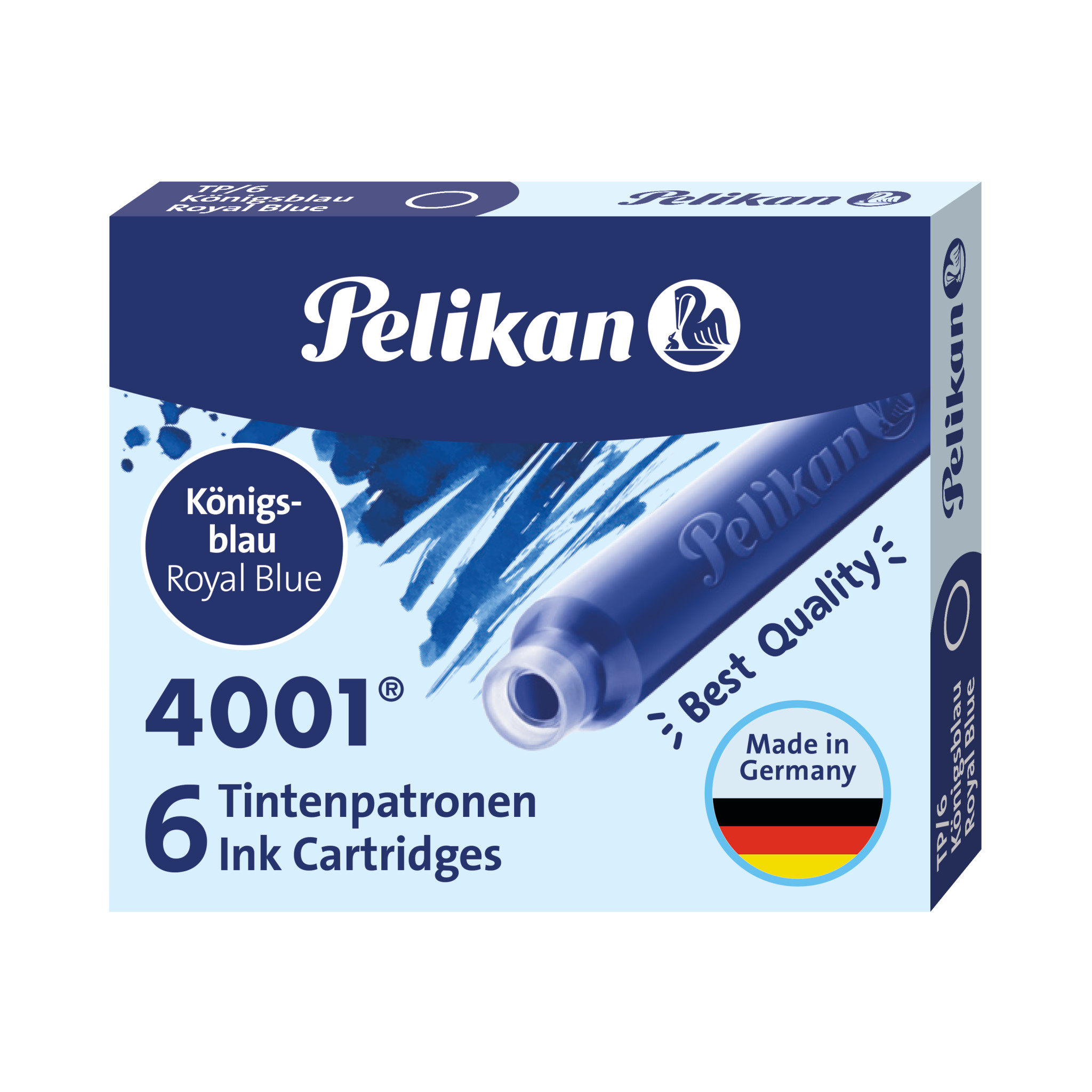Pelikan - Tintenpatronen 4001 - 6 Stück - Königsblau