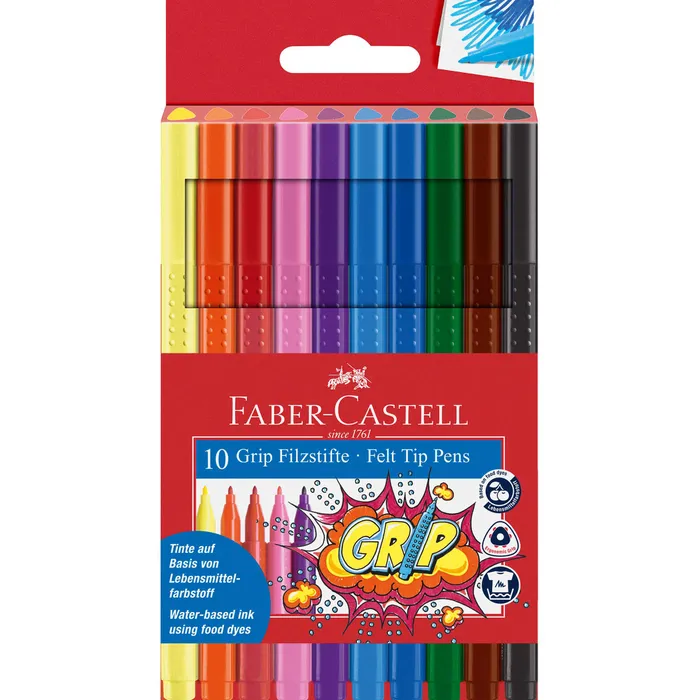 Faber Castell - Fasermaler Grip-Colours/10