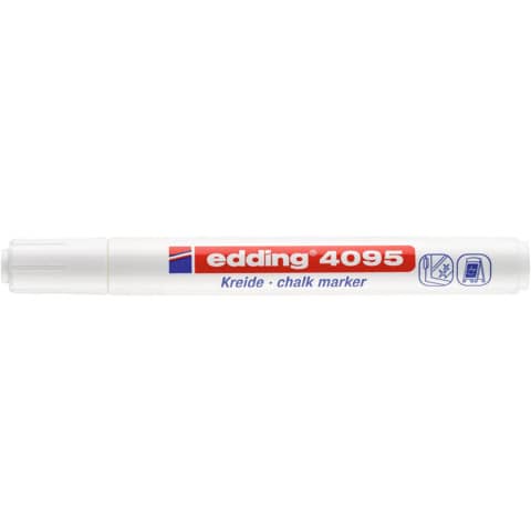 Edding - 4095 Kreidemarker - 2 - 3 mm, weiß