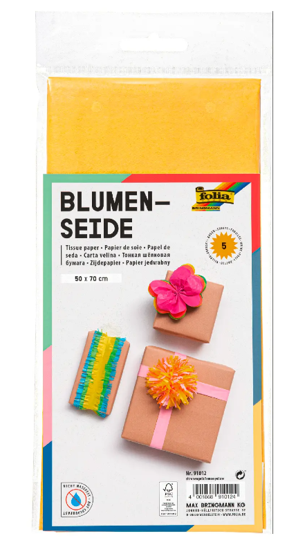 folia - Blumenseide  - 50 x 70 - 5 pro Pack. 