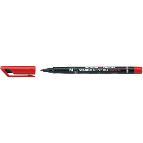 STABILO® - Folienstift - OHPen universal - permanent medium - Einzelstift - rot