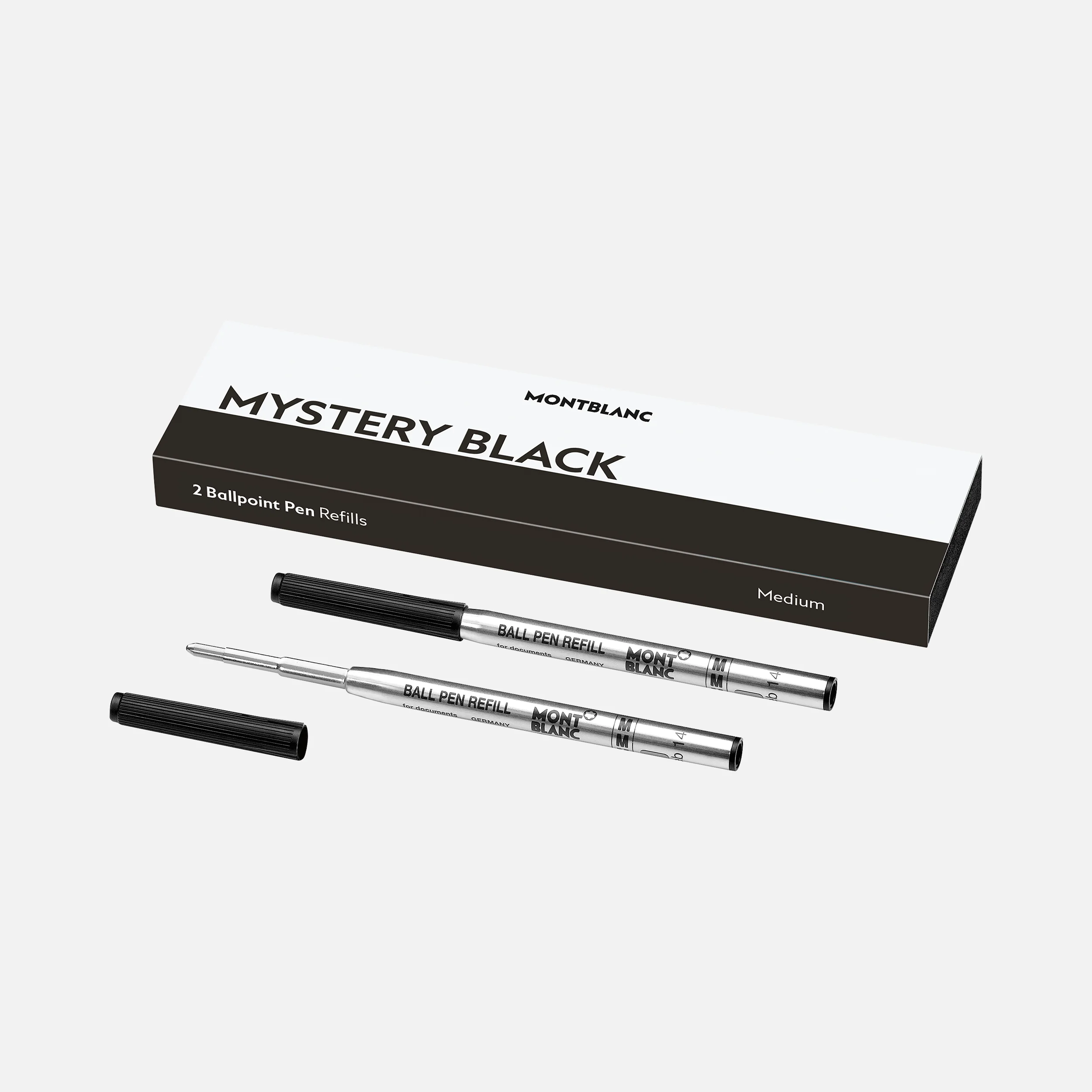 Montblanc - 2 Kugelschreiberminen - Mittelbreit - Mystery Black