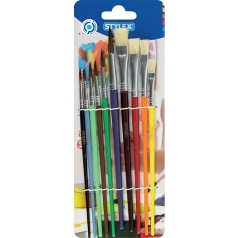 STYLEX® - Pinselset - 6 Haar- und 4 Borstenpinsel