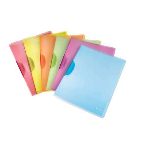 Leitz - 4176 Klemmmappe ColorClip Rainbow, A4, PP, sortiert
