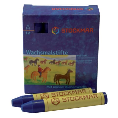 Stockmar - Wachsmalstifte - blau - 12 Stifte
