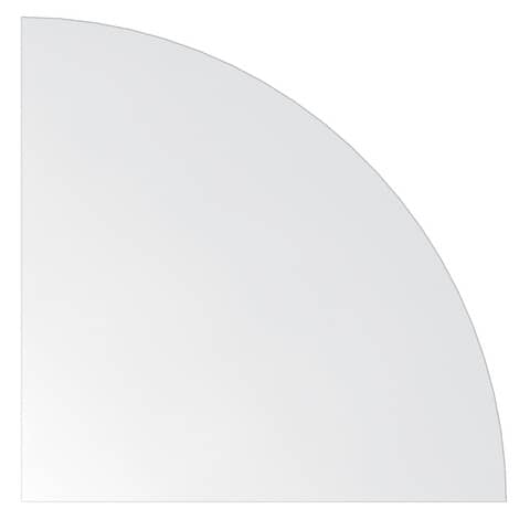 Hammerbacher - Verkettungswinkel Viertelkreis für C-Fuß-Schreibtisch - 80 x 80 cm, Weiß, mit Montageservice