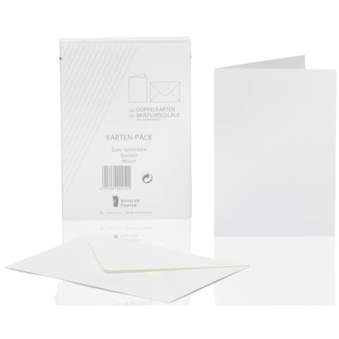 Rössler Papier - Kartenpackung - A6/C6, 10/10 Stück, weiß