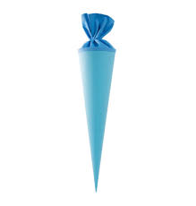 Goldbuch - Schultüte zum Basteln - 70cm -  Hellblau mit farbigem Filzverschluss