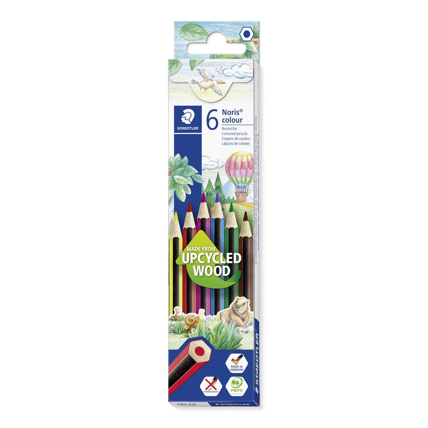 Staedtler - Noris colour 185 - Kartonetui mit 6 Buntstiften