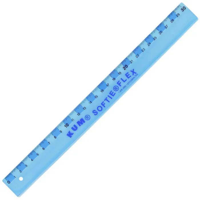 KUM - Lineal-Plastik 30cm L03 Softie Flex farbig- transluzent