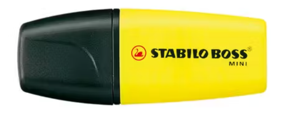 Stabilo - Textmarker Boss Mini Big Box 4-Farben - gelb,grün,orange,blau