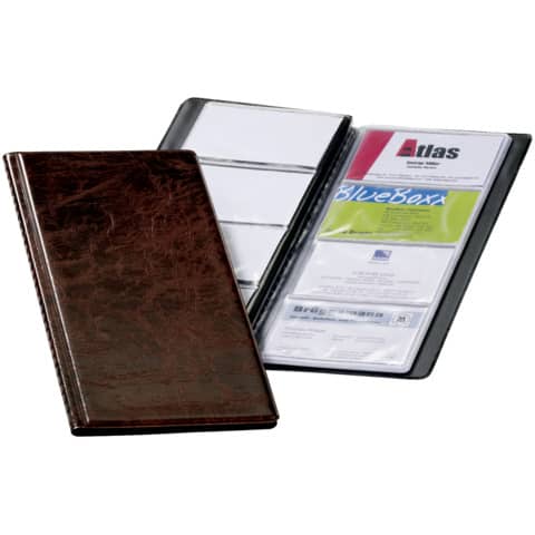 Durable - Visitenkartenbuch VISIFIX® 96, 115 x 253 mm, braun