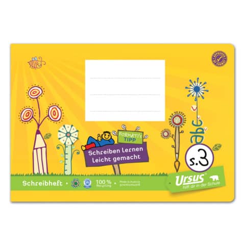 Formati® - Schreibheft S.3 - A5 quer 20 Blatt 80g/qm 6/6/6mm liniert