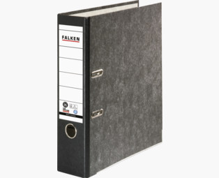 Falken - Recycling Wolkenmarmor Ordner - A4 mit aufgeklebtem Rückenschild