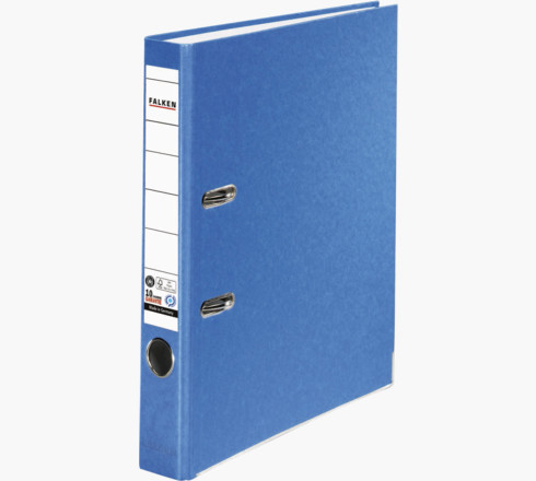 Falken - Recycolor-Farb-Ordner A4, Rücken 50mm, mit geklebtem Rückenschild - Blau