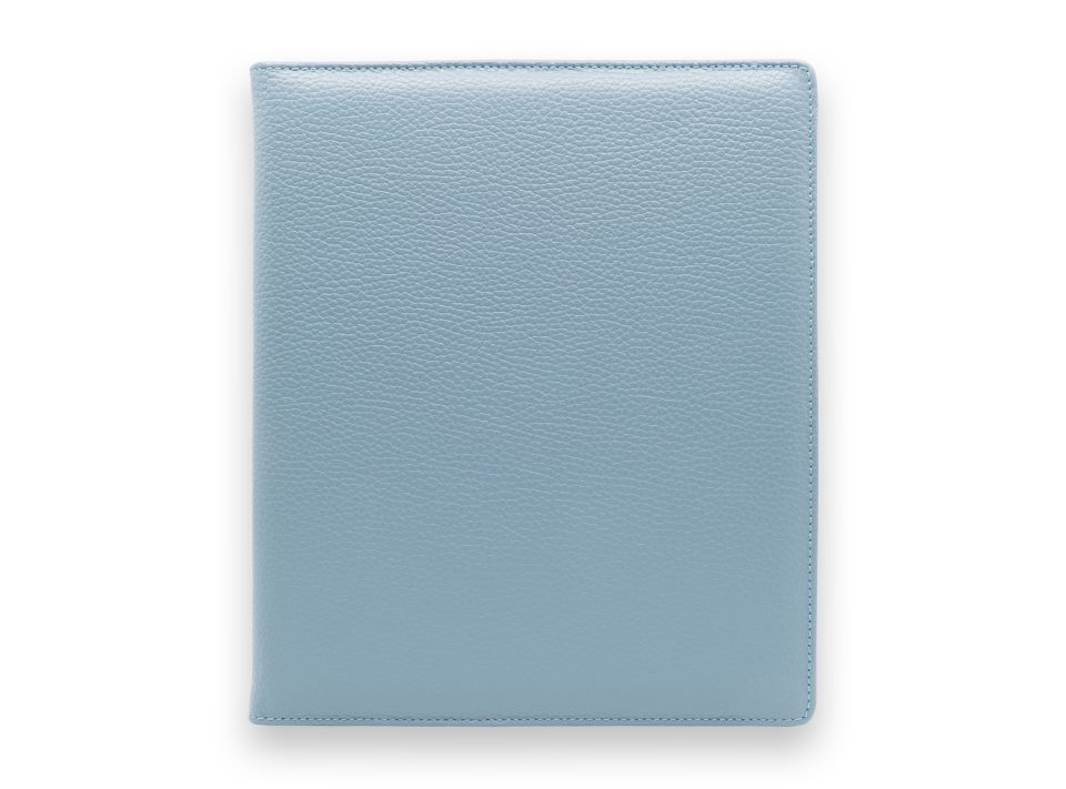 ASL Leder - Gästebuch 25 x 21 cm - 96 Blatt - Eisblau