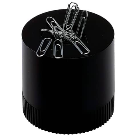 arlac® - Büroklammernspender Clip-Boy - schwarz, gefüllt