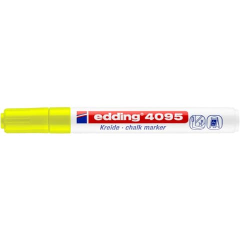 Edding - 4095 Kreidemarker - 2 - 3 mm, neongelb