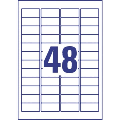 Avery Zweckform® - L7911-10 Ultra-Resistente Folien-Etiketten - A4, 480 Stück, 45,7 x 21,2 mm, 10 Blatt weiß