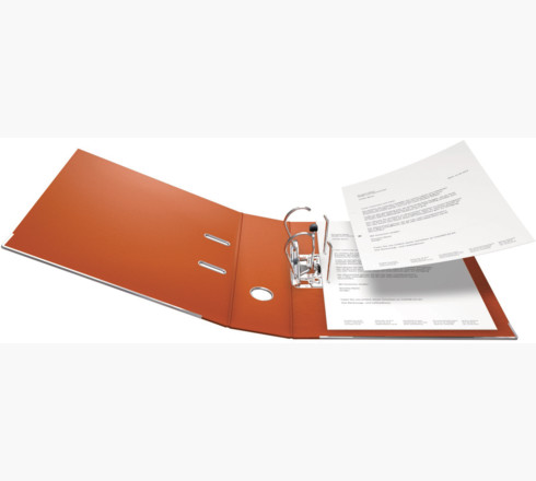 Falken - Chromocolor-Ordner A4, Rücken 80mm, mit Einsteckschild - Orange