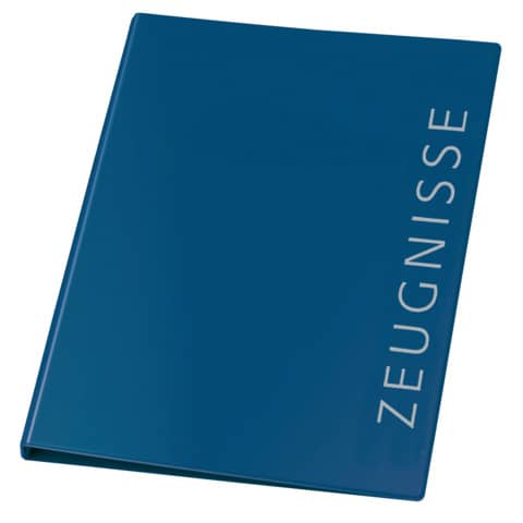 Veloflex® - Ringbuch Zeugnisse - blau, A4, PVC , 4-Mechanik, Ring-Ø 16 mm
