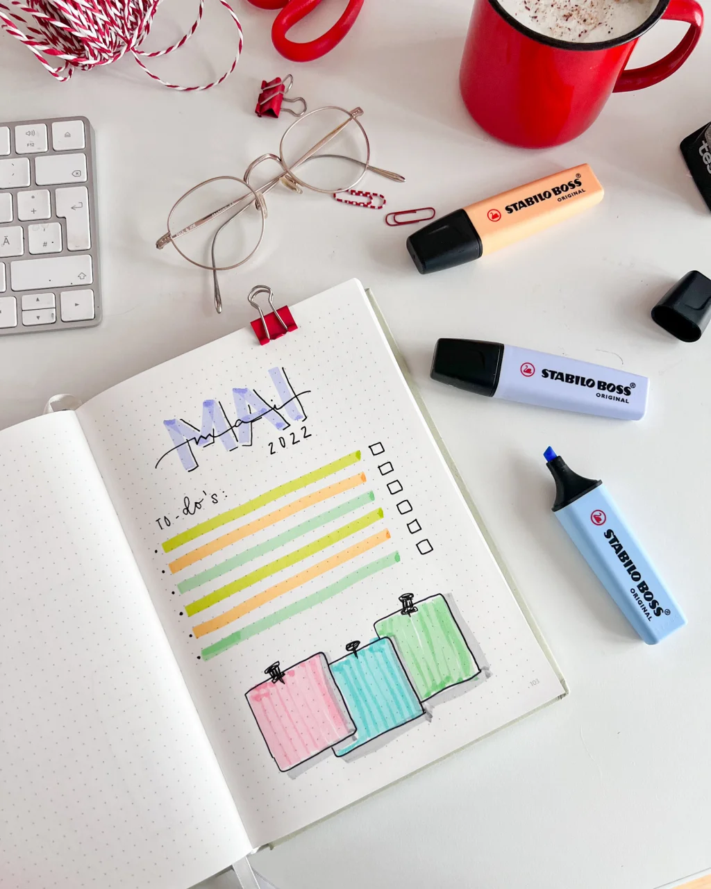 Stabilo - Textmarker Boss Original - Pastel - 4er Etui