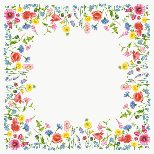 Dunisilk - Mitteldecke 84 x 84 cm Flowy Meadow