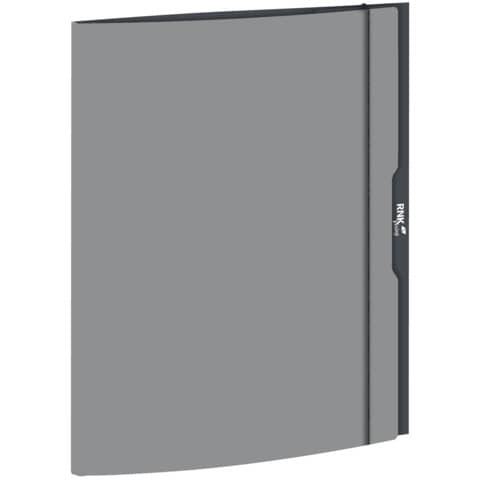 RNK Verlag - Zeichenmappe friendly grey - A4, 3 Klappen mit Gummizug, Karton