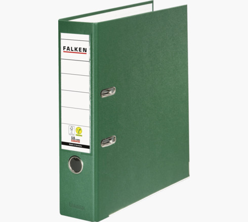 Falken - PP-Color-Ordner A4, Rücken 80mm, mit Einsteckschild - Grün