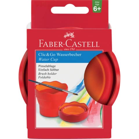 Faber-Castell - Wasserbecher CLIC & GO - rot
