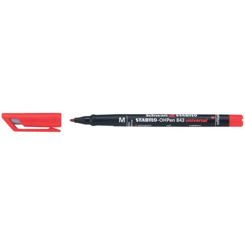 STABILO® - Folienstift - OHPen universal - permanent superfein - Einzelstift - rot