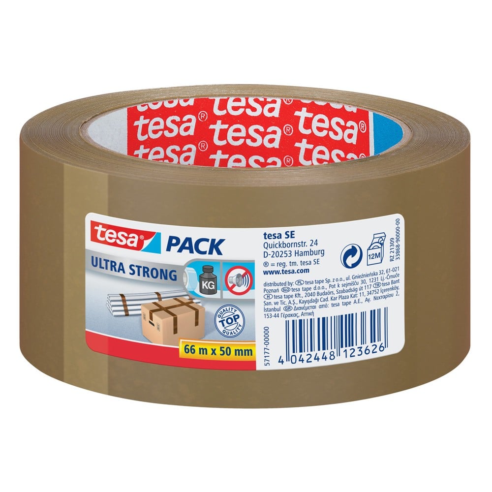 Tesa - Paketklebeband - ultra strong 4124 - 66m x 50mm - braun