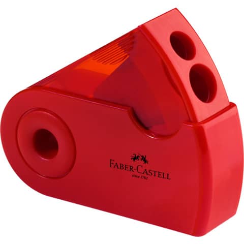 FABER-CASTELL - Doppelspitzdose SLEEVE - rot / blau sortiert