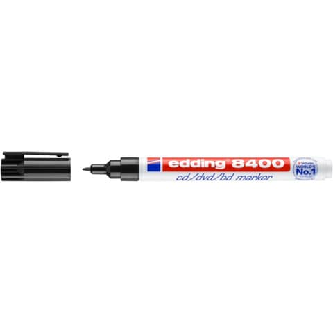 Edding - 8400 CD-Marker - permanent, ca. 0,5 - 1 mm, schwarz