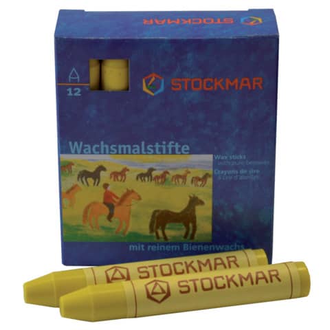 Stockmar - Wachsmalstifte - zitronengelb - 12 Stifte