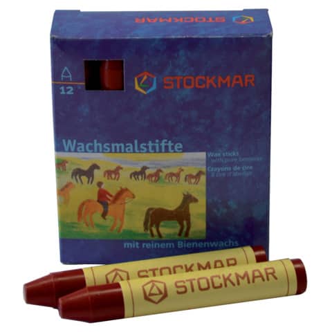 Stockmar - Wachsmalstifte - karmin - 12 Stifte