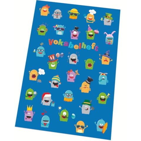 RNK Verlag - Vokabelheft "Partymonster" - LIN21, A5, 40 Blatt, 80 g/qm