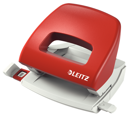 Leitz - New NeXXt Kleiner Bürolocher, 16 Blatt, Rot