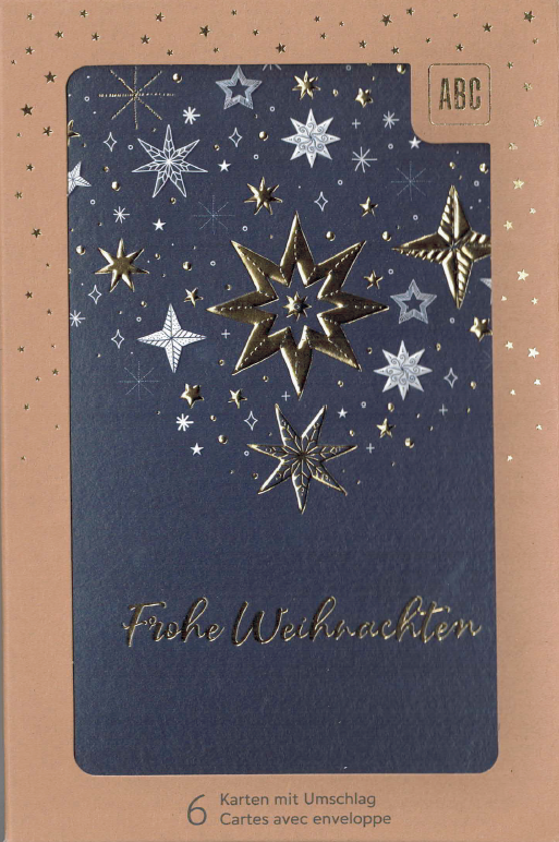 ABC - Weihnachten Glückwunschkarten - 6 Karten DIN B 6