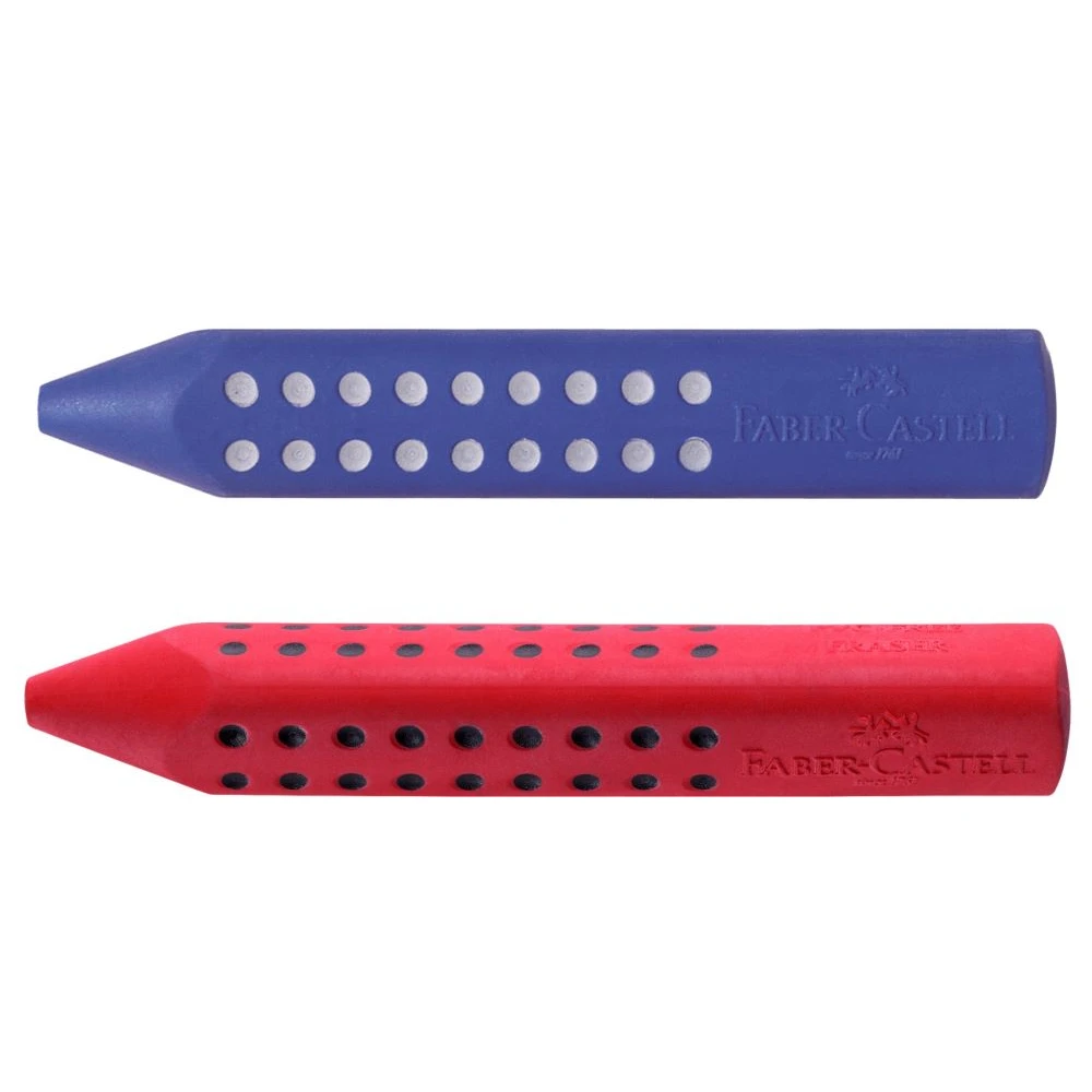 Faber-Castell - Dreikant-Radiergummi GRIP 2001 - rot/blau - sortiert